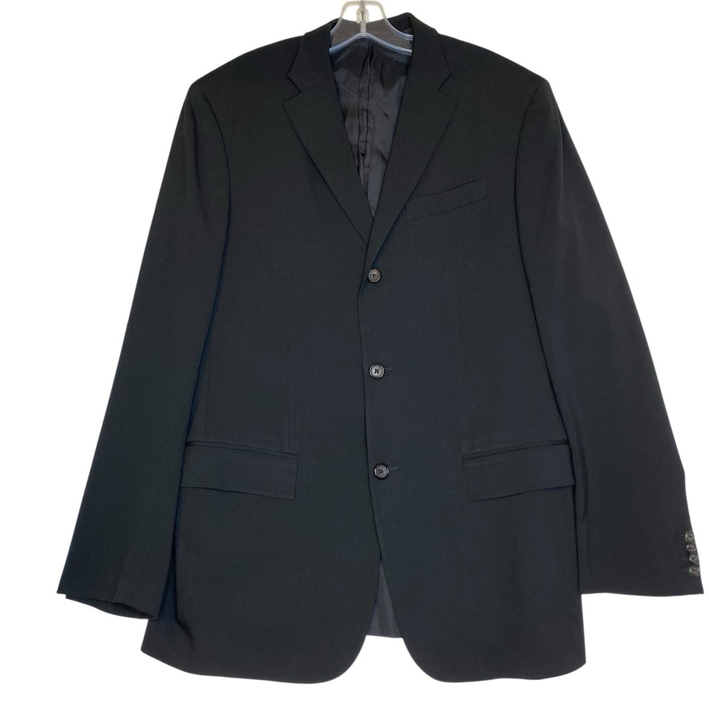 Jil Sander Blazer Men R48 Black Wool Preppy Business Office Wear Quiet Luxury